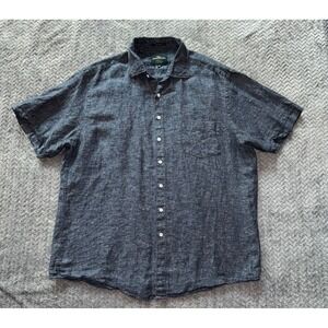 Rodd & Gunn Linen Shirt‎ Italian Fabric Short Sleeve Button Up Size 2XL